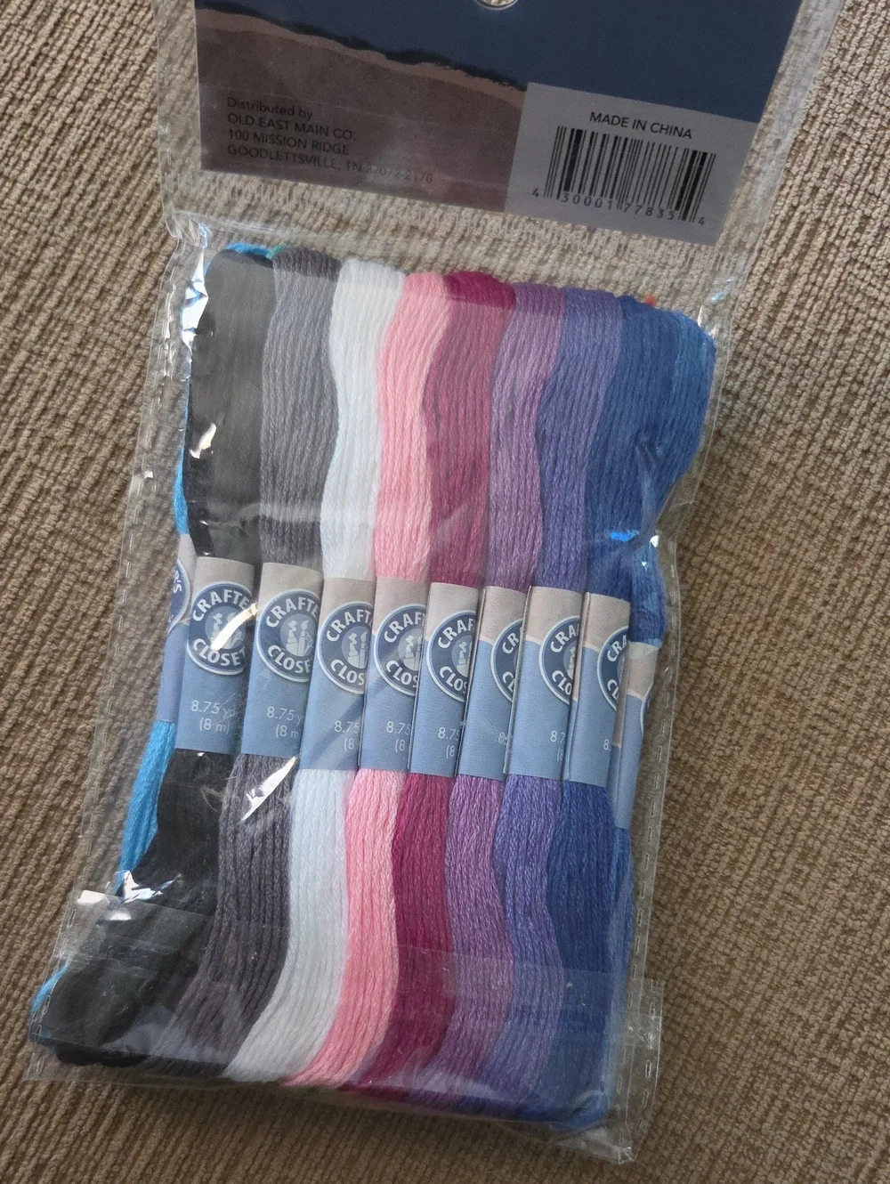 Crafter's Closet Multi-Colored Embroidery Floss 18 Colors